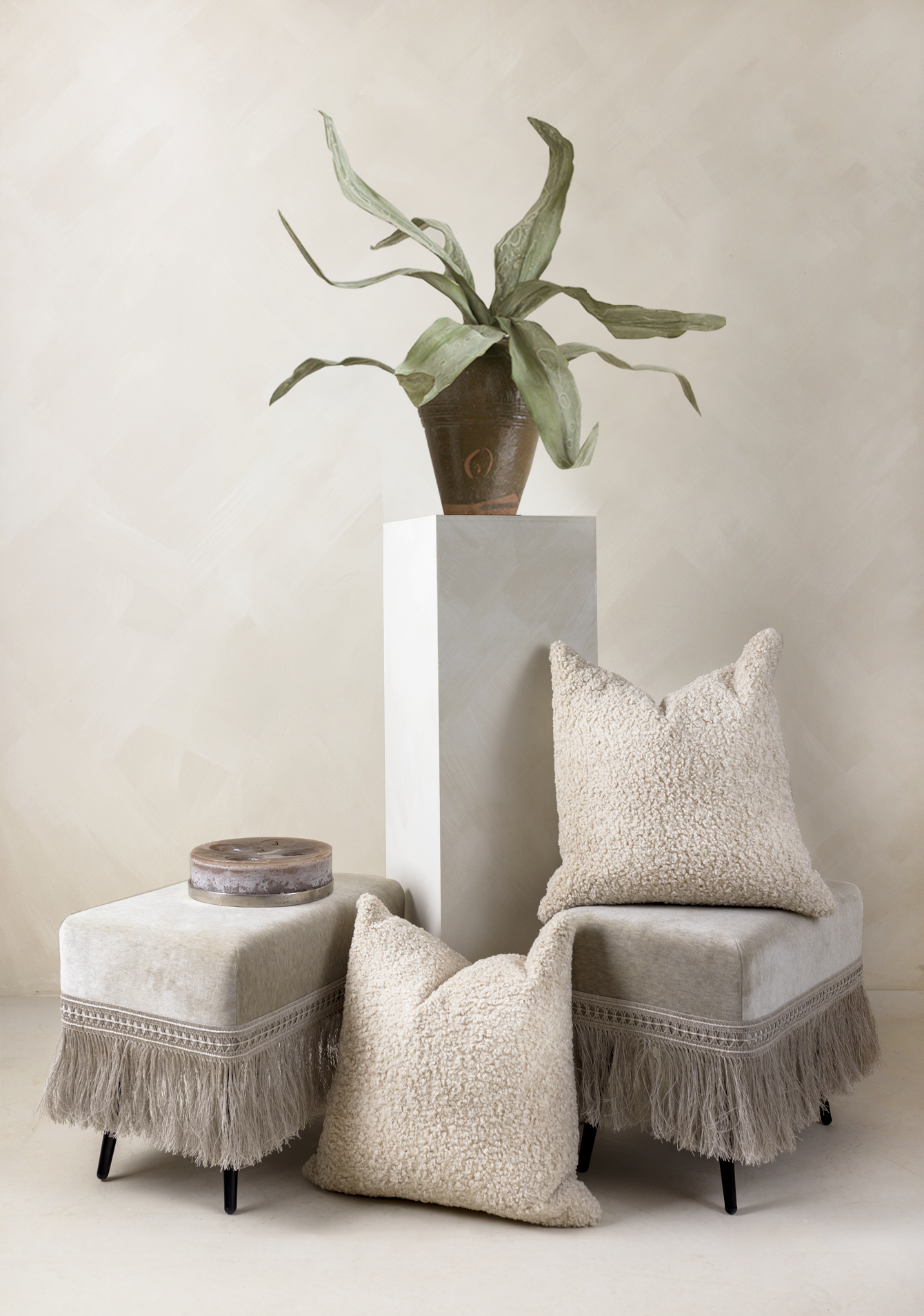 The Artiste Set styling collection with Didion pedestal and Agnes stools – Page House Studio