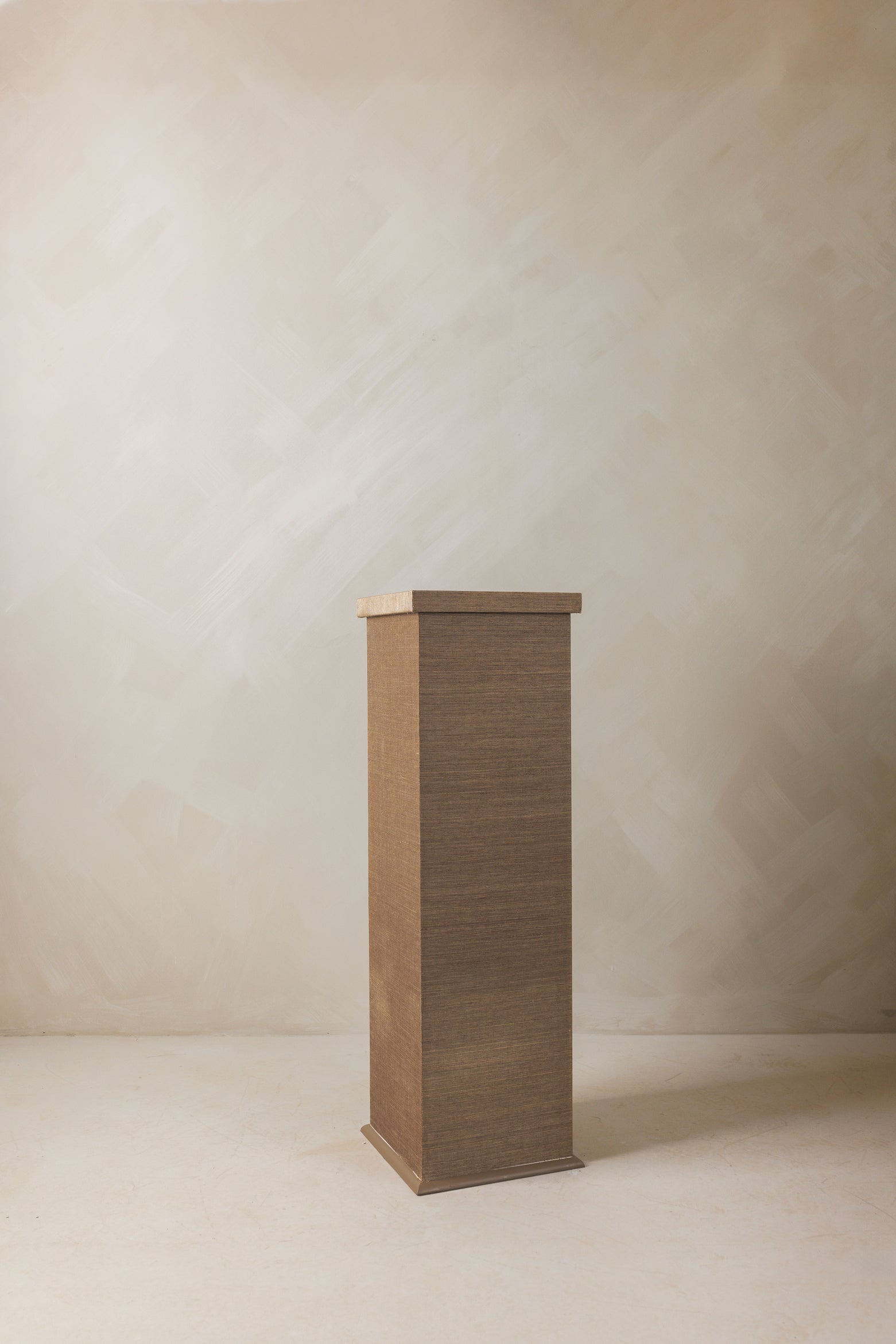 Bessette pedestal in Saddle grasscloth – Page House Studio
