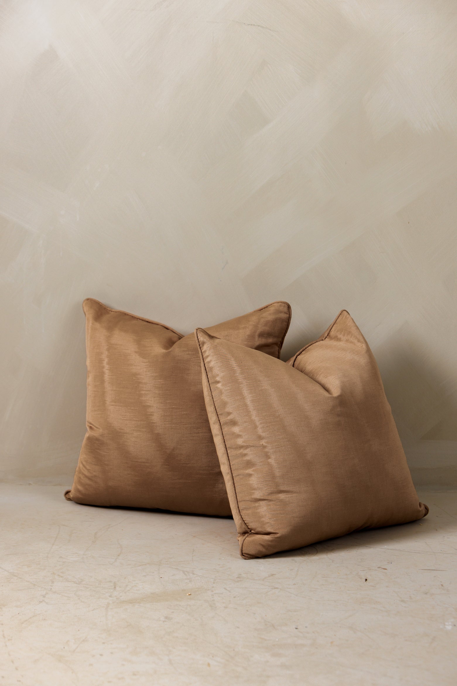 Moire Pillows set of 2 in Tuscany color on white background – Page House Studio