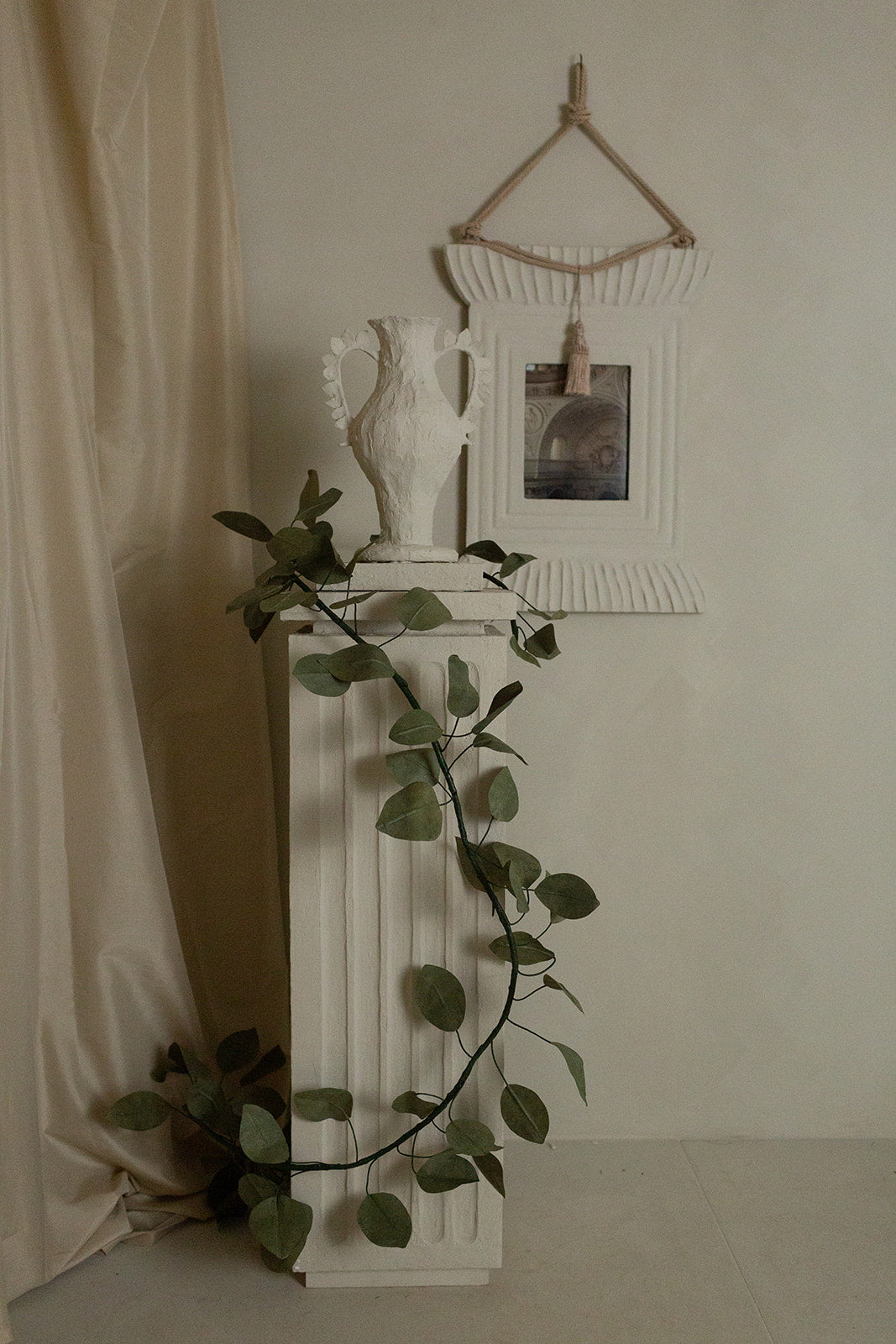 Holiday scene featuring Elisabetta frame on styled shelf – Page House Studio