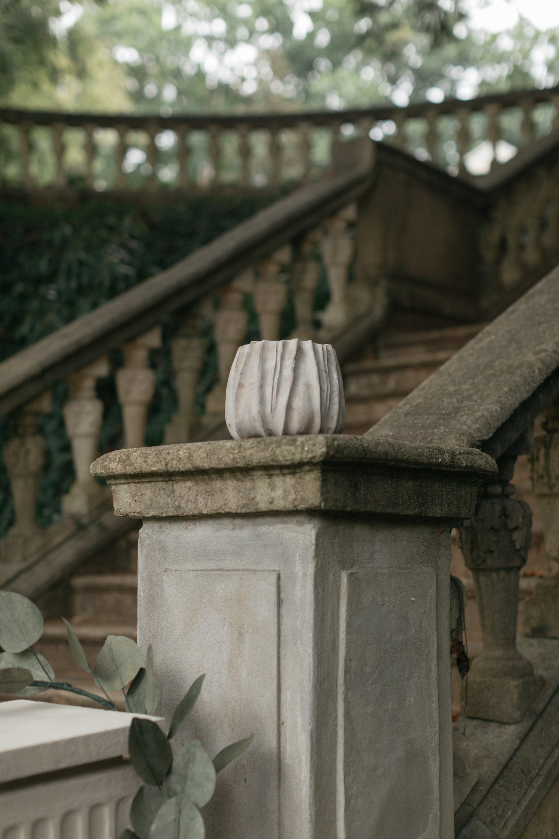 Concrete Tulip Planter – cloth-wrapped texture design – Page House Studio