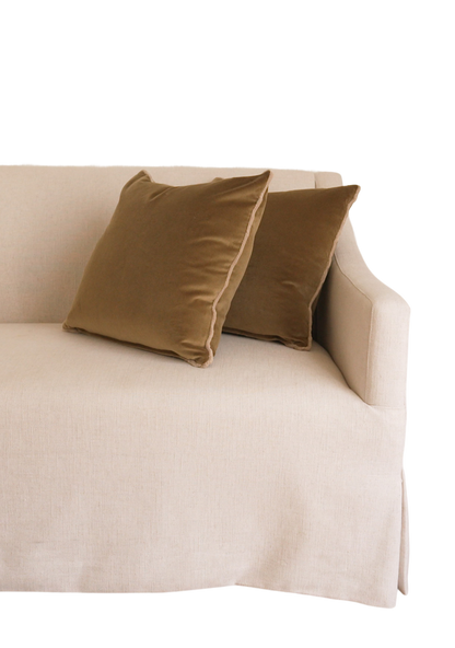 Delphine Velvet Pillow Set, Olive - Page House Studio