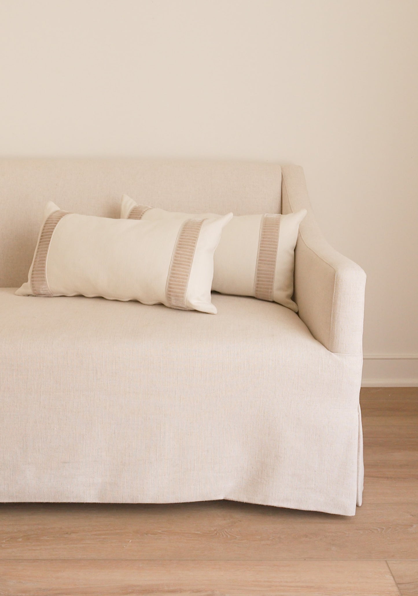 Linea Lumbar Pillow, Dove - Page House Studio