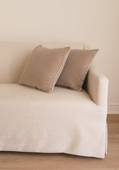 Delphine Velvet Pillow Set, Dove - Page House Studio