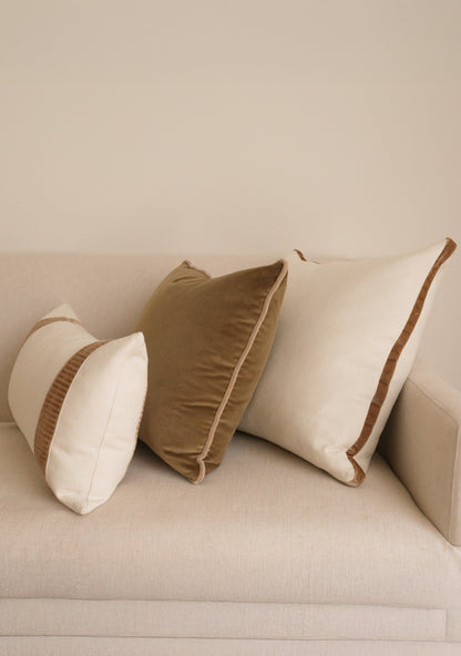 Delphine Velvet Pillow Set, Olive - Page House Studio
