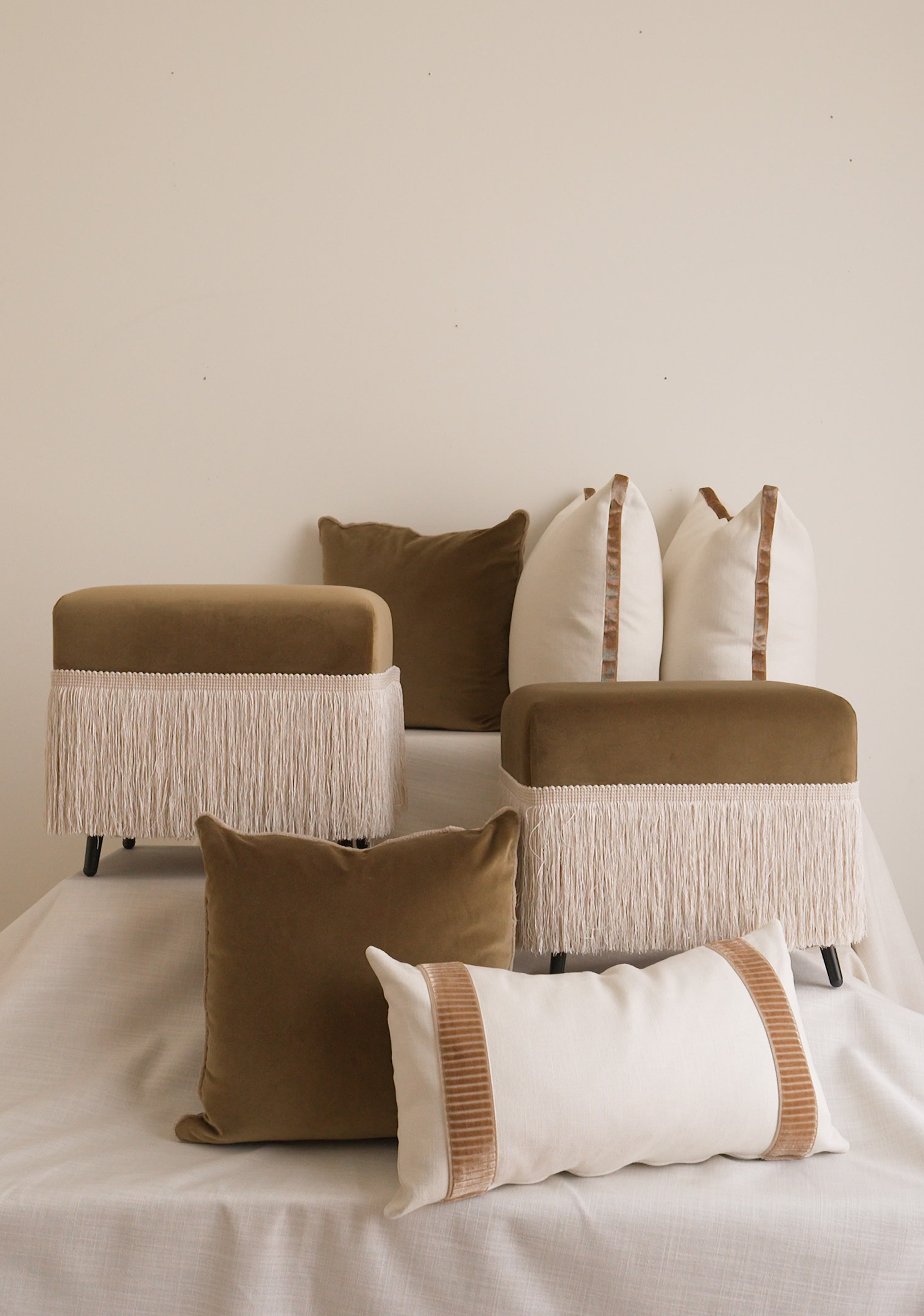 Linea Lumbar Pillow, Fawn - Page House Studio