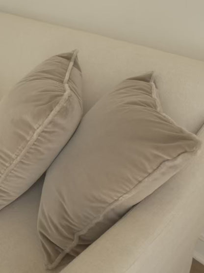 Delphine Velvet Pillow Set, Dove