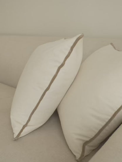 Delphine Velvet Pillow Set, Crema
